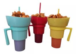 Vaso Snack 2 en 1 de 950 ml tendencia en Tik Tok